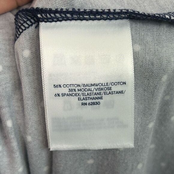 Land’s End Women’s Faux Wrap Blue Polka Dot Sleeveless Maxi Dress Size XL - Picture 7 of 13